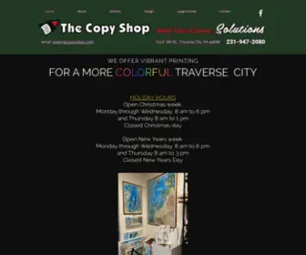 Tccopyshop.com(The Copy Shop Traverse City) Screenshot