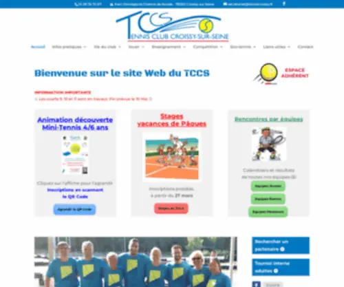 TCCS.fr(Tennis Club de Croissy sur Seine) Screenshot