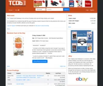 TCDB.com(Trading Card Database) Screenshot
