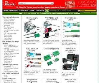 TCDirect.co.uk(TC Direct for Temperature Sensing) Screenshot