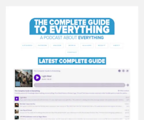 TCgte.com(The Complete Guide to Everything) Screenshot