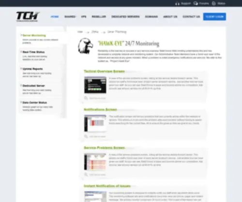 TCHstatus.com(Total Choice Hosting) Screenshot
