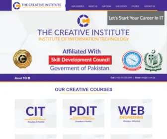 Tci.com.pk(The Creative Institute) Screenshot