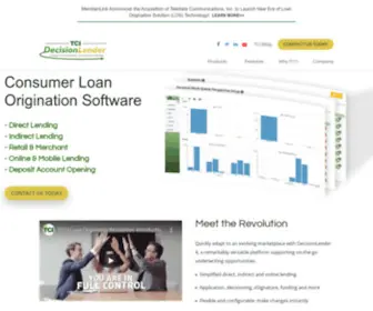 Tcidecisionlender.com(Loan Origination Software (LOS)) Screenshot