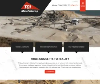 Tcimfg.com(From Concepts to Reality) Screenshot
