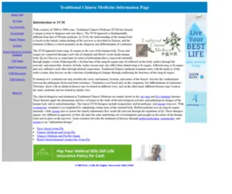 TCmpage.com(Introduction to Chinese Medicine/TCM) Screenshot