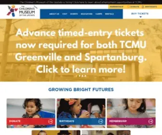 Tcmupstate.org(The Children's Museum) Screenshot