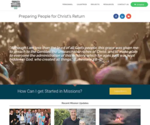Tcmusa.org(Things to Come Mission) Screenshot