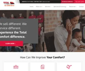 Tcomfort.com(Total Comfort) Screenshot