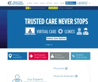 Tcomn.com(Twin Cities Orthopedics) Screenshot