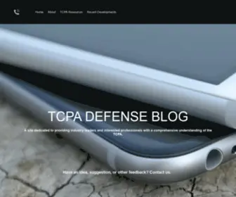 Tcpadefense.com(Telephone Consumer Protection Act Defense) Screenshot