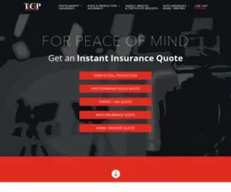 Tcpinsurance.com(Insurance for photographers & video production insurance) Screenshot