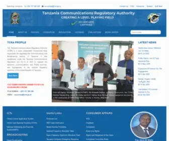 Tcra.go.tz(TANZANIA COMMUNICATIONS REGULATORY AUTHORITY) Screenshot