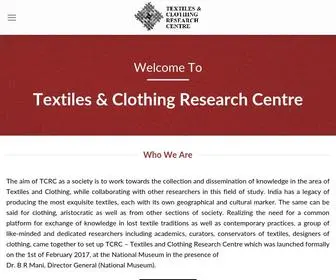 TCRC.in(Textiles & Clothing Research Centre) Screenshot