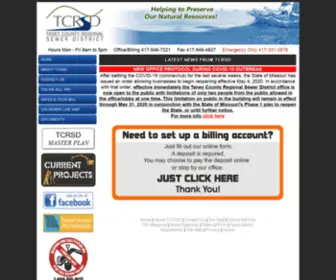 TCRSD.org(Online home of the Taney County Regional Sewer District) Screenshot