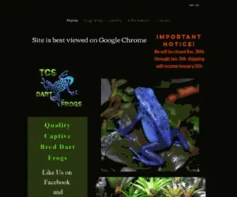 TCsdartfrogs.com(TCS Dart Frogs) Screenshot