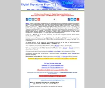 TCsdigitalsignature.com(Digital Signature TCS) Screenshot