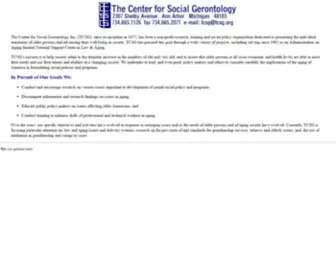 TCSG.org(The Center for Social Gerontology) Screenshot