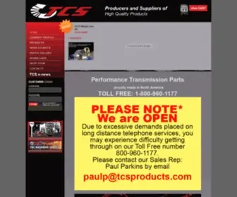 TCSproducts.com(TCS Products) Screenshot