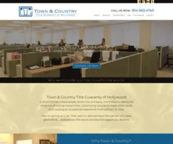 Tctitleinsurance.com(Town & Country Title Guaranty of Hollywood) Screenshot