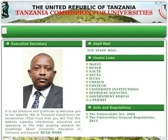 Tcu.go.tz(TANZANIA COMMISSION FOR UNIVERSITIES) Screenshot