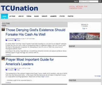 Tcunation.com(Social network for conservatives) Screenshot