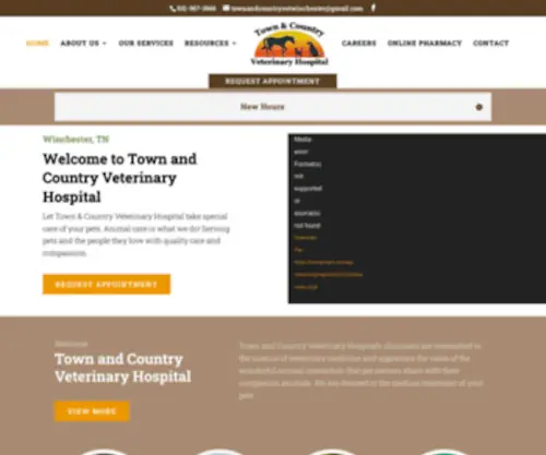 Tcveterinary.com(Town & Country Veterinary Hospital) Screenshot