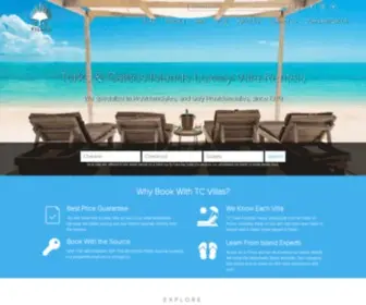Tcvillas.com(Turks & Caicos Vacation Rental Properties) Screenshot
