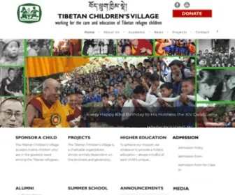 TCV.org.in(Working for the care and education of Tibetan refugee children) Screenshot