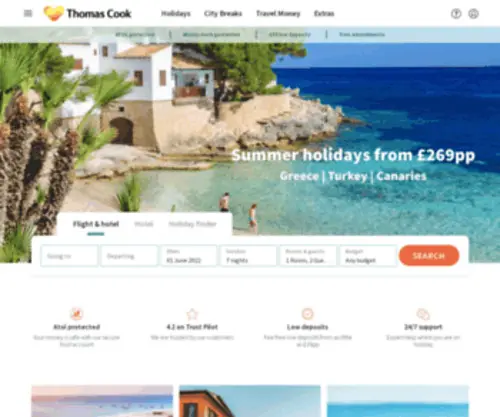 TCXplorer.com(Thomas Cook Holidays) Screenshot