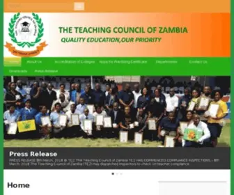TCZ.ac.zm(The Teaching Council of Zambia) Screenshot
