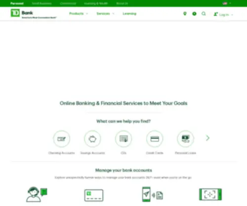 Tdbank.com(Online Banking) Screenshot