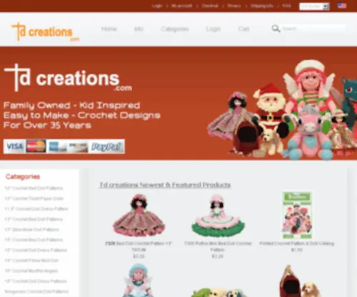 TDcreations.com(Td creations Crochet) Screenshot