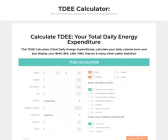 Tdeecalculator.org(Best TDEE Calculator) Screenshot