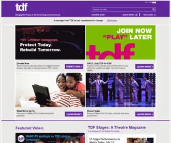 TDF.org(Discount Tickets for Broadway) Screenshot