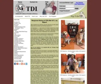 Tdi-Dog.org(Therapy Dogs International) Screenshot