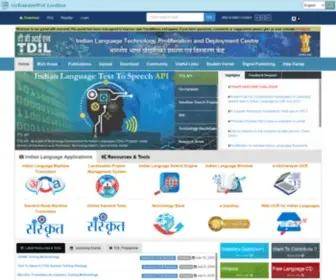 Tdil-DC.in(Indian Language Technology Proliferation and Deployment Centre) Screenshot