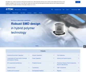 TDK.eu(TDK Electronics) Screenshot