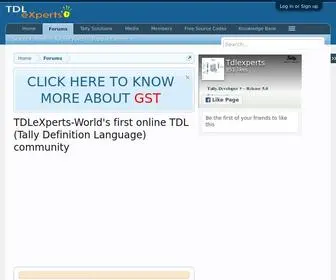 Tdlexpert.com(TDLeXperts-World's first online TDL (Tally Definition Language) community) Screenshot