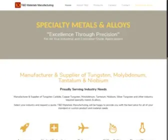 TDMfginc.com(T&D Materials Manufacturing LLC) Screenshot