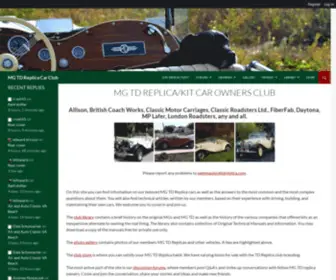 Tdreplica.com(MG TD Replica Car Club) Screenshot