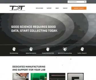 TDT.com(Innovating Neuroscience Equipment and Software since 1988 TDT) Screenshot