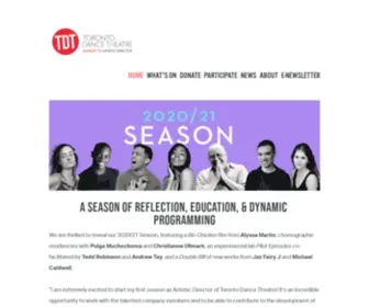 TDT.org(Toronto Dance Theatre) Screenshot