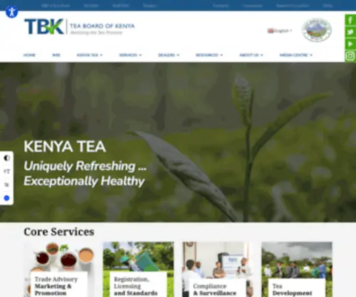 Teaboard.or.ke(Tea Board of Kenya) Screenshot