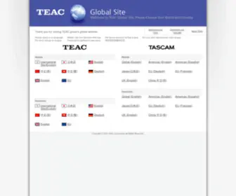 Teac-Global.com(Global Site) Screenshot