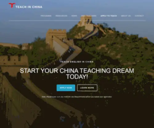 Teach-IN-China.org(Teach English in China) Screenshot