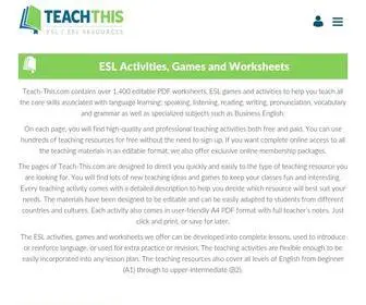 Teach-This.com(ESL Activities Games Worksheets) Screenshot