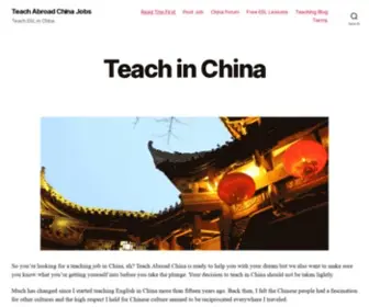 Teachabroadchina.com(Teach in China) Screenshot