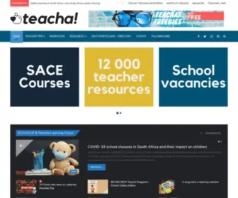 Teacha.co.za(News, Resources, Jobs & Magazine for South African teachers) Screenshot