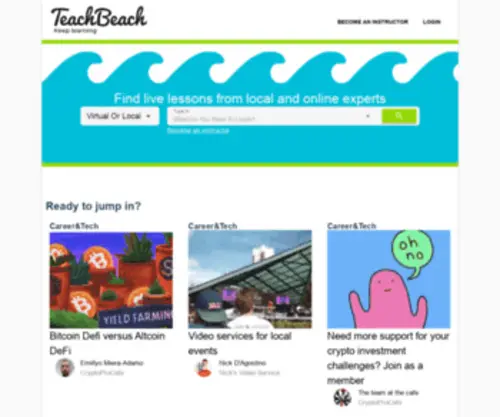 Teachbeach.com(Teach Beach) Screenshot